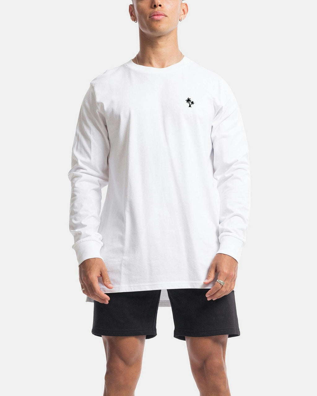 Palm Embroidery Long Sleeve Tee