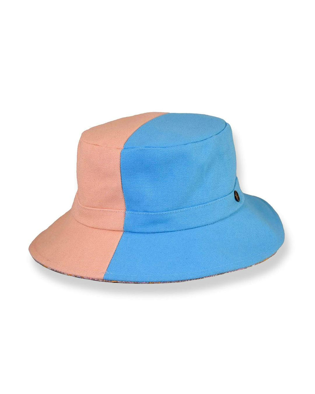 The FlipSide Bucket Hat – Kids – Paisley / Blue & Pink