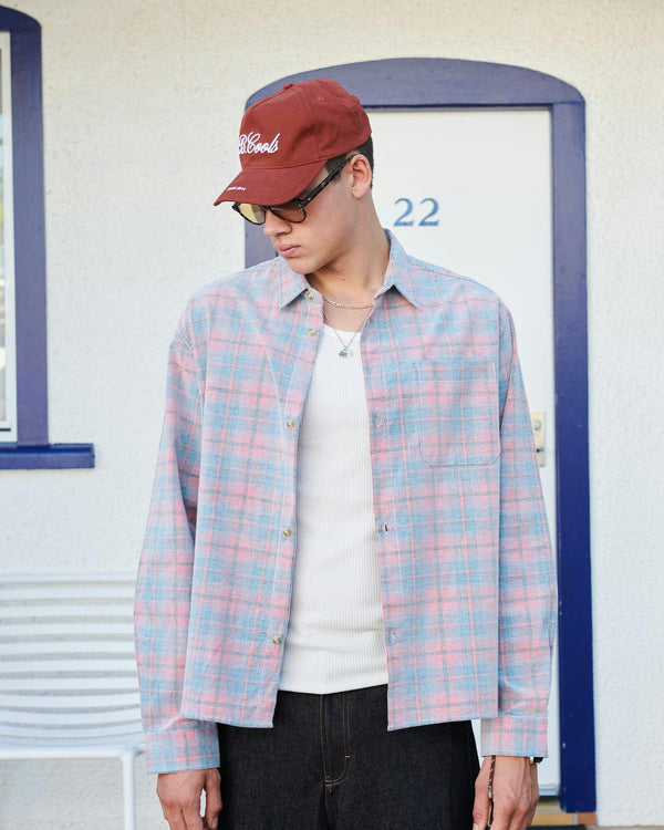 Cabin Shirt Pink Cord Plaid image 1