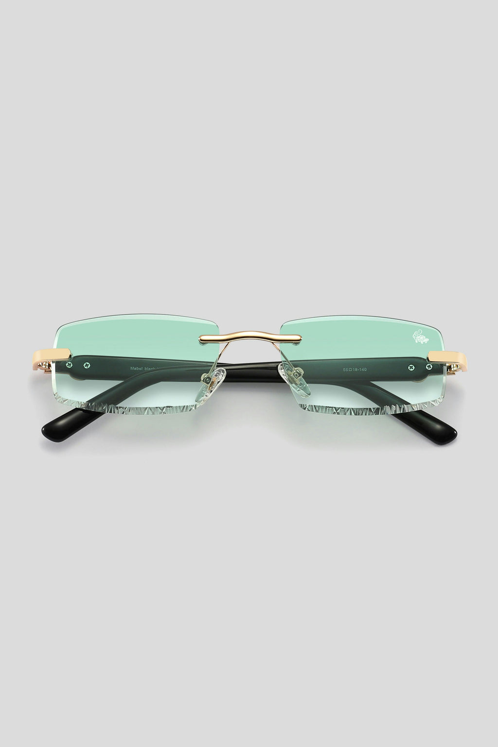 Diamond Cut Mabel Green Gold | Black
