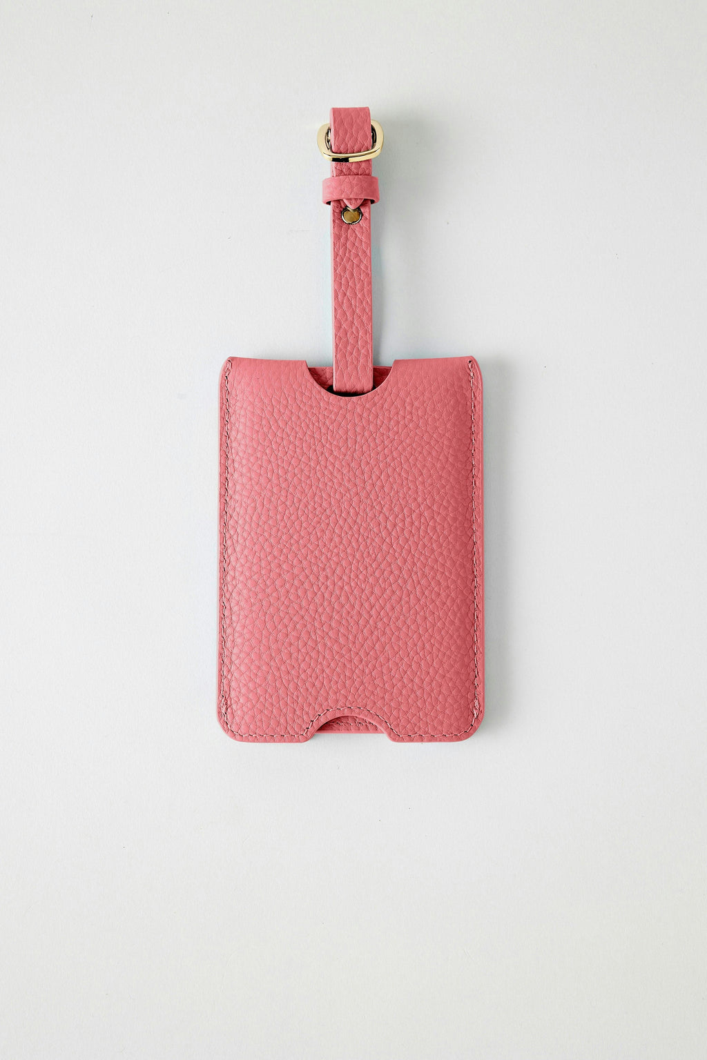 Leather Luggage Tag | Bubblegum Pink Gold
