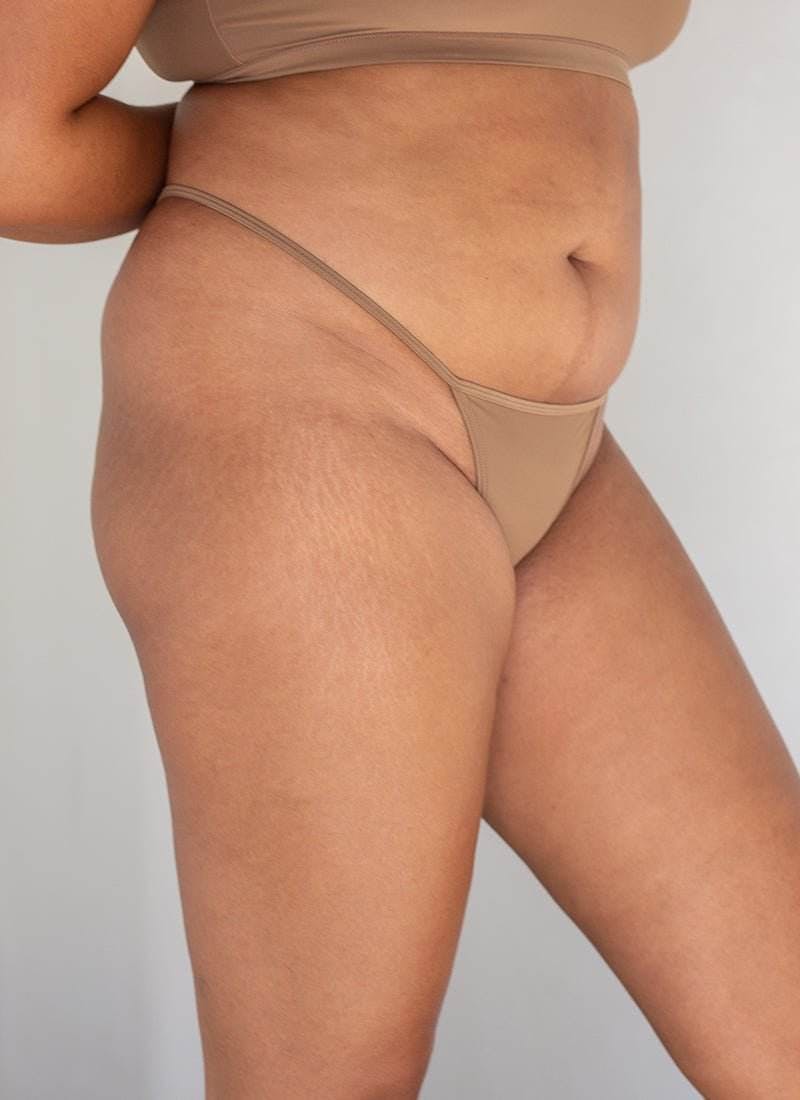 Carbon Recycled Nylon G-String Underwear - Bronze