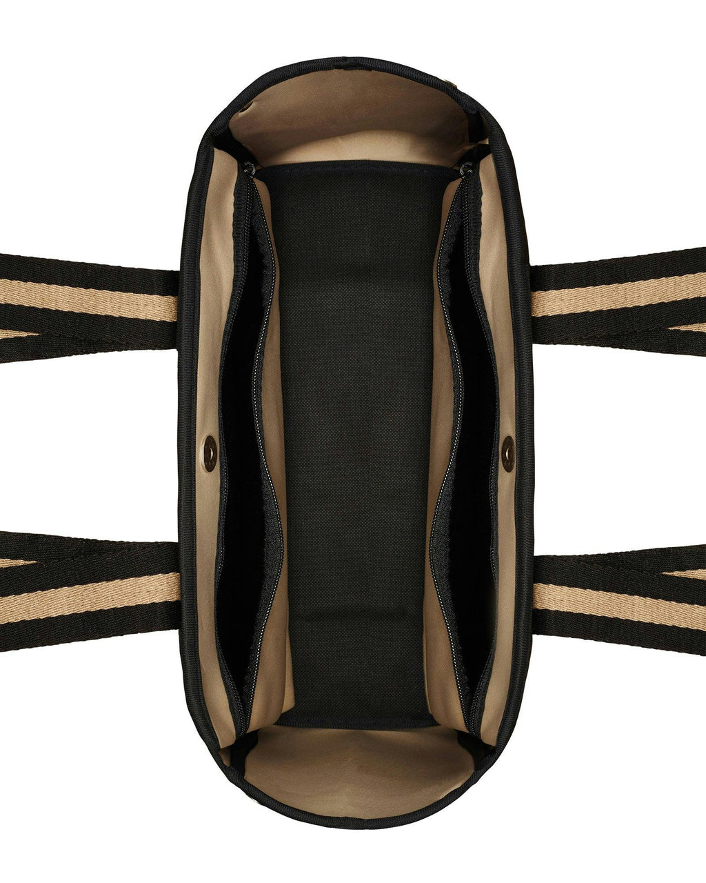 Prene | The Gigi Bag (BLACK/BEIGE) Neoprene Tote Bag