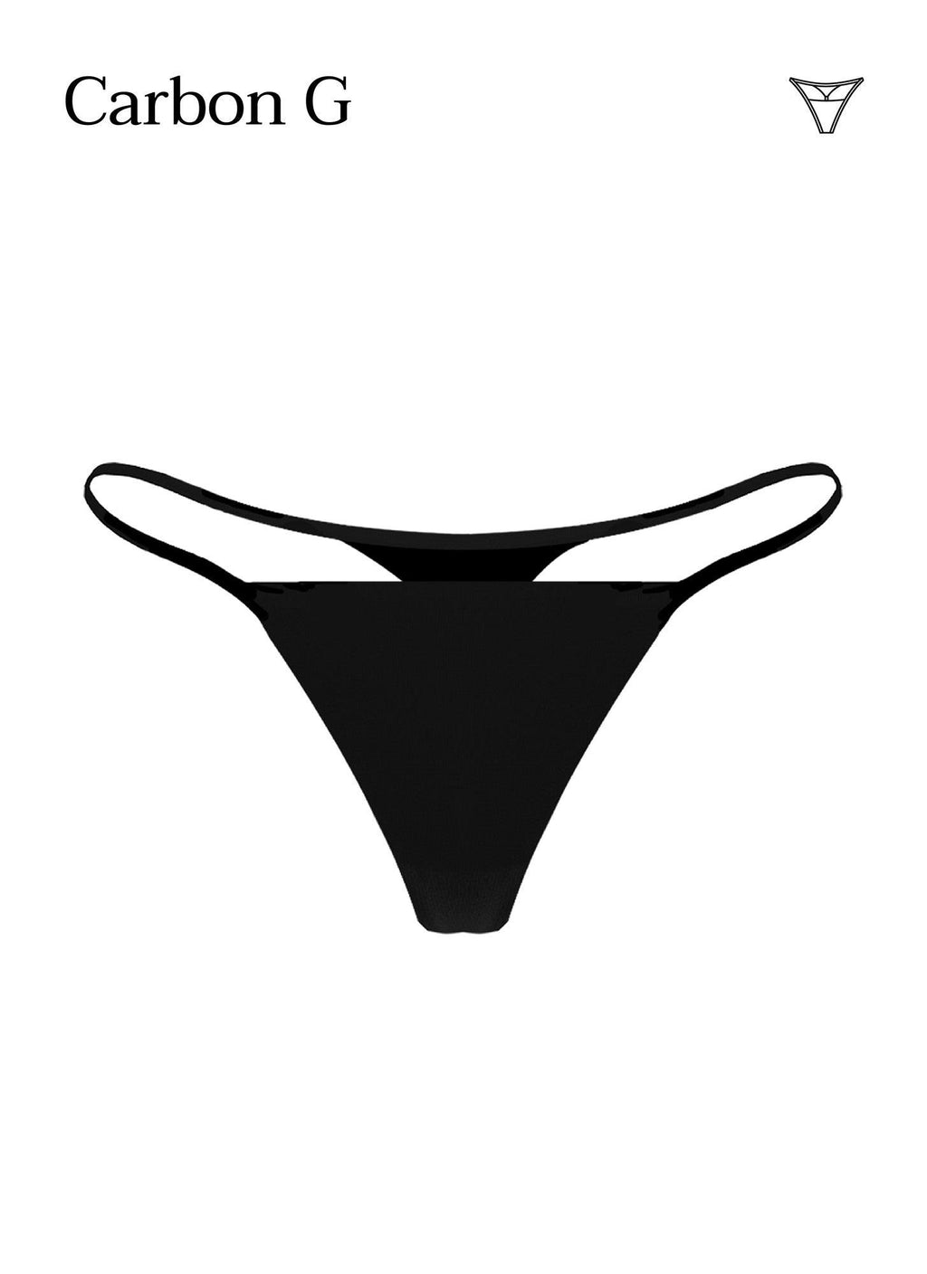 Carbon Modal G-String Underwear - Black