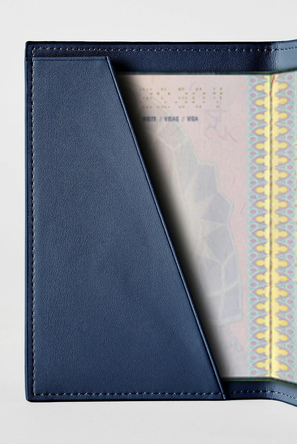 Leather Passport Holder | Navy