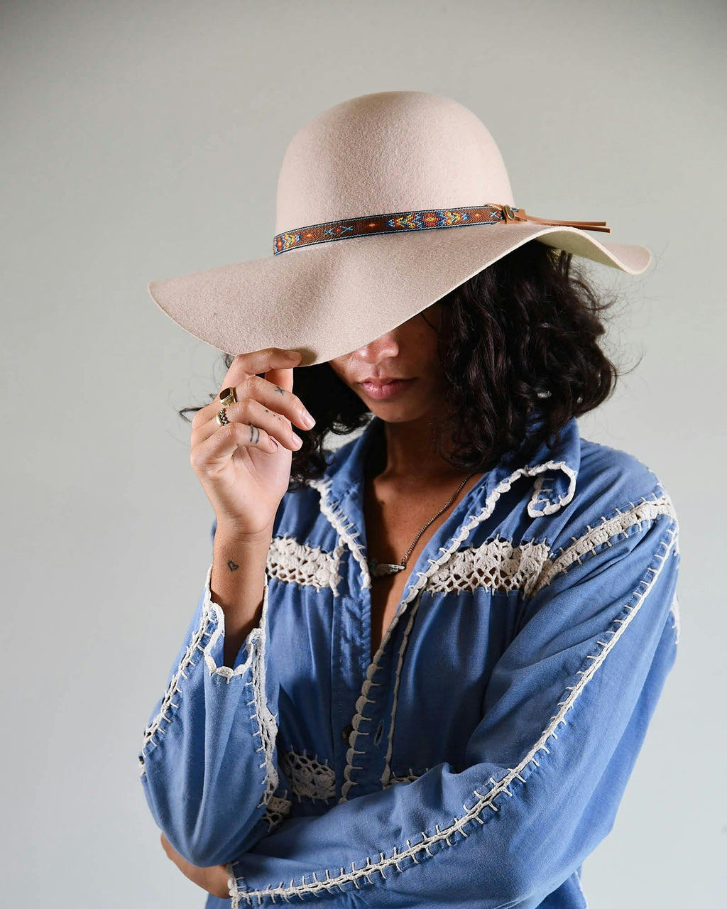 The Little Hippie Floppy Felt Hat - Cream