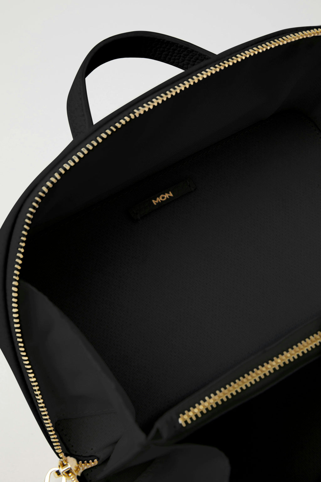 Leather Cosmetic Bag | Black Gold