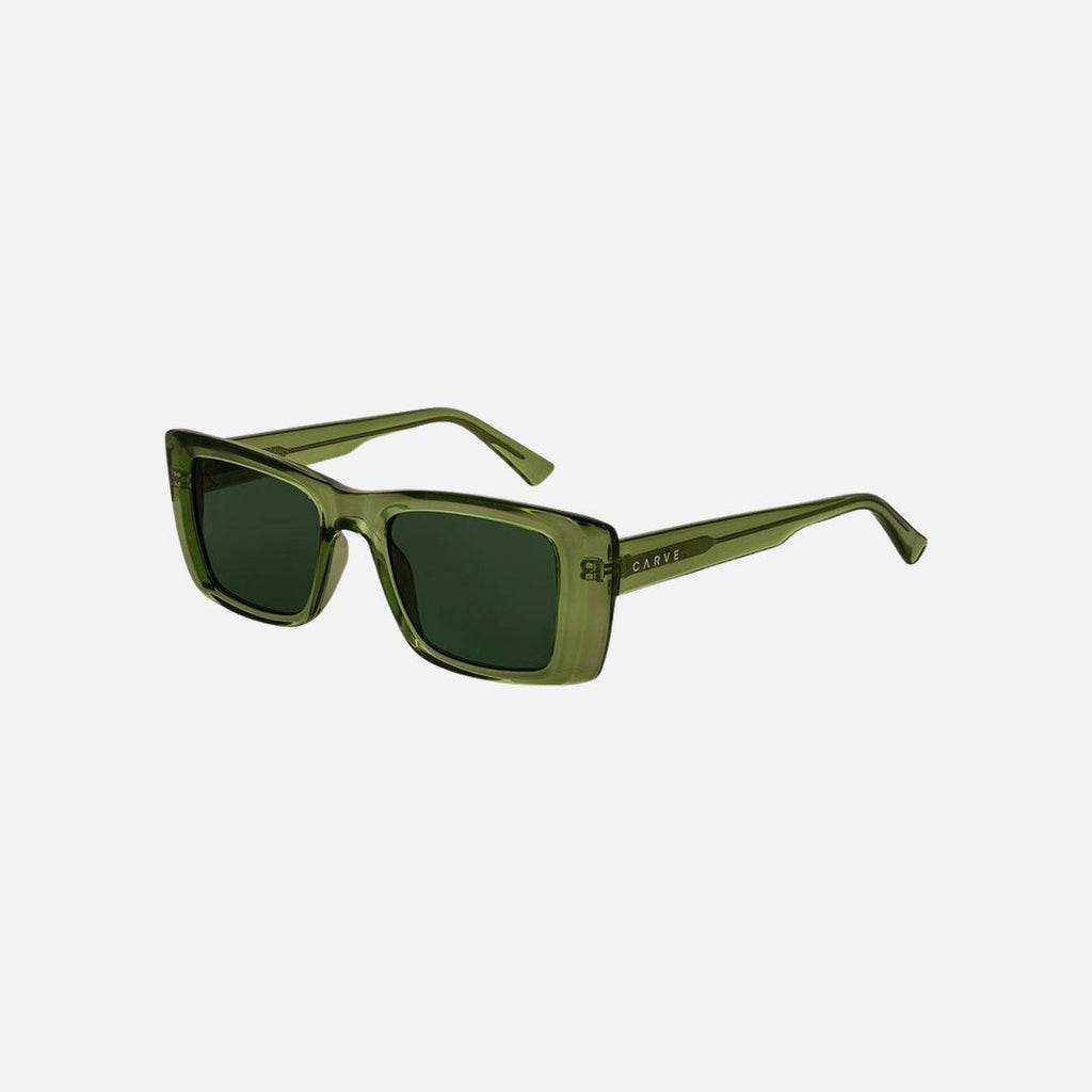Hey Ho - Gloss Crystal Olive Frame with Green Lens