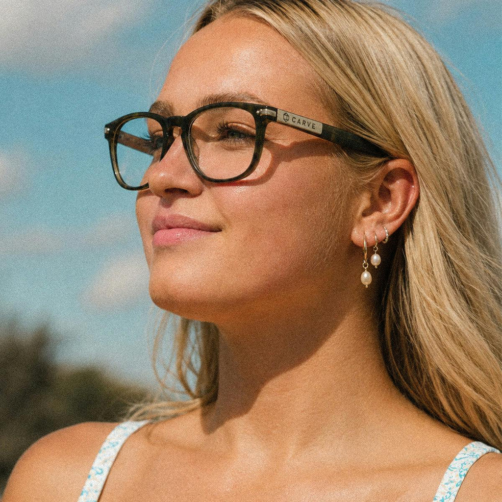 Icon - Blue Light Green Tort Frame Glasses