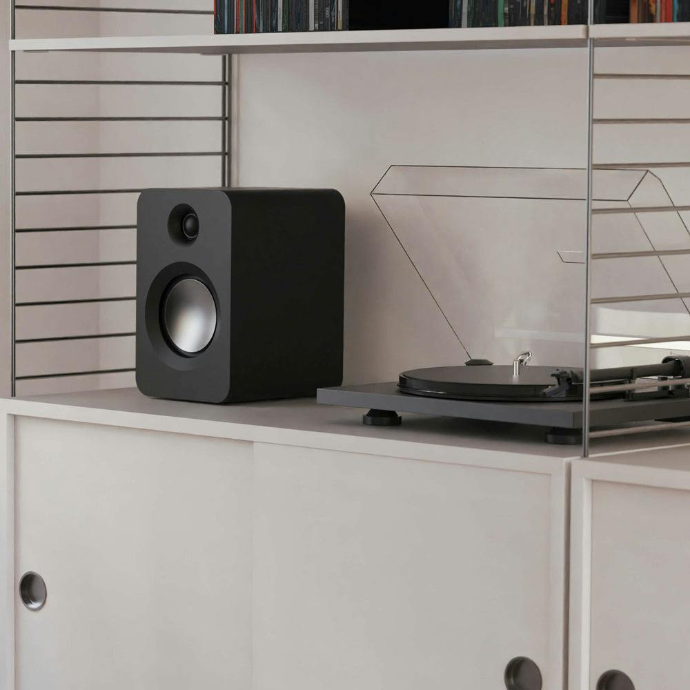 Kanto REN 200W Powered Bookshelf Speakers with HDMI ARC, USB-C, and Bluetooth 5.3 - Matte Black, Pair