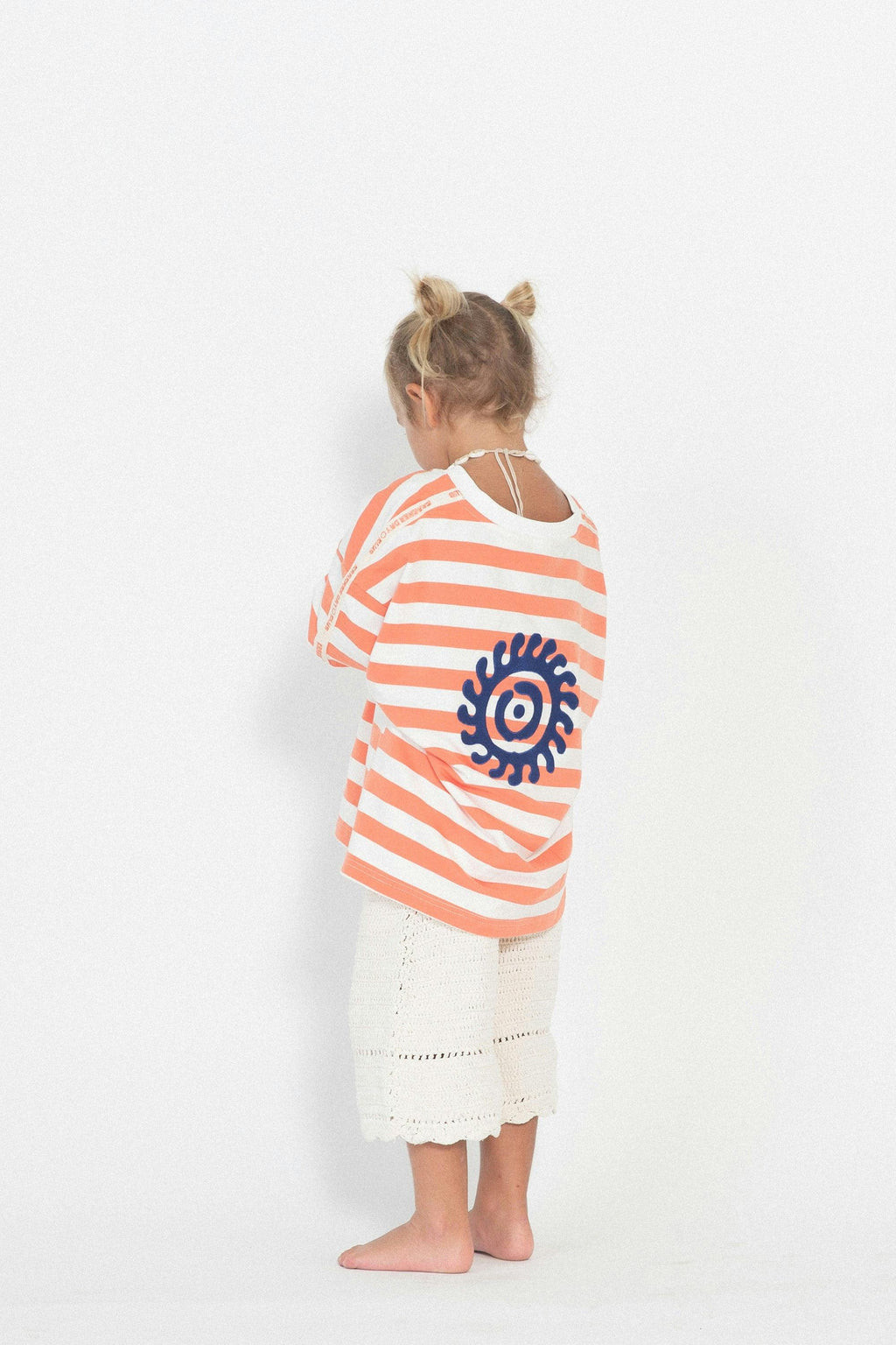 Kids Nautical Long Sleeve Tee - Tangerine