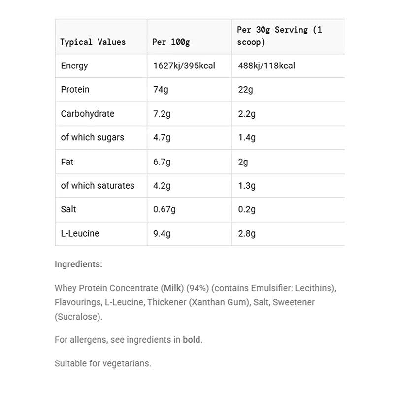 Whey Protein Powder 1.35 kg Vanilla