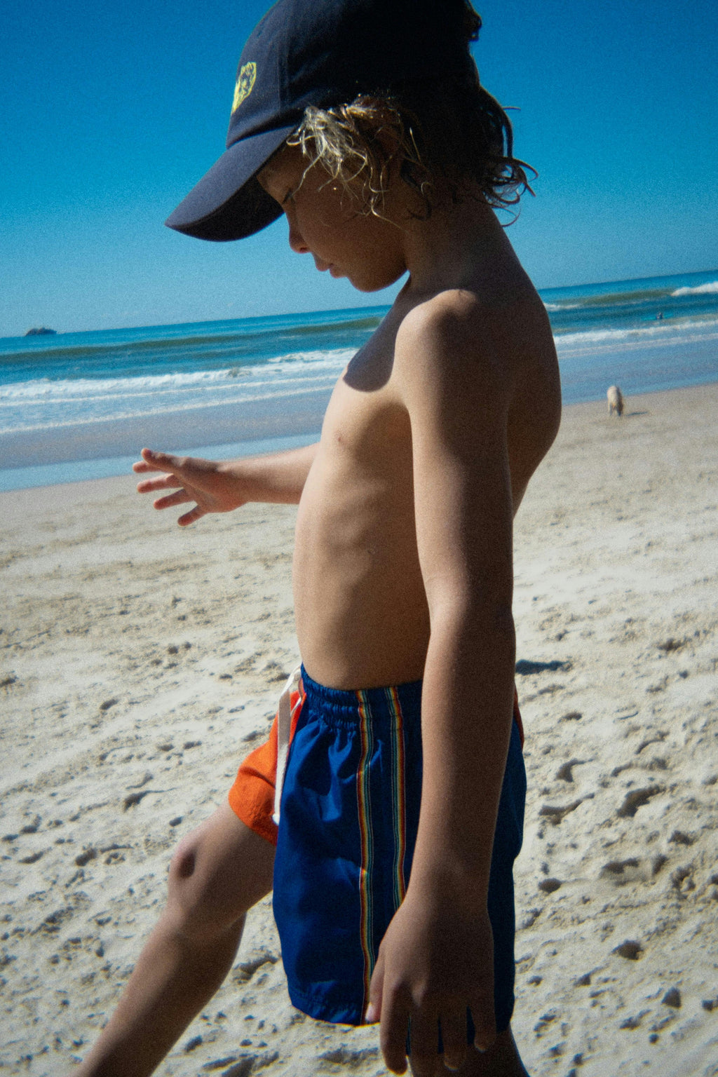 Kids Boardshorts Rainbow Blue & Orange