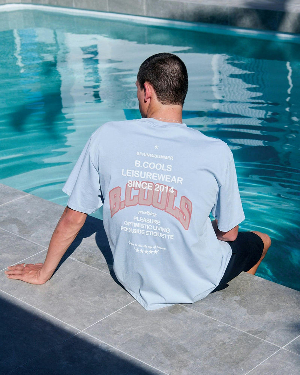 stamp t-shirt blue