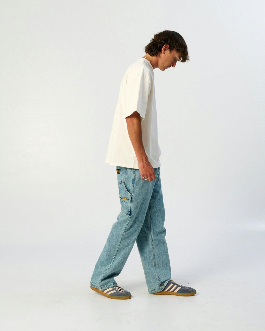 Peaty 5 Pocket Denim Carpenter Jean - Washed Blue
