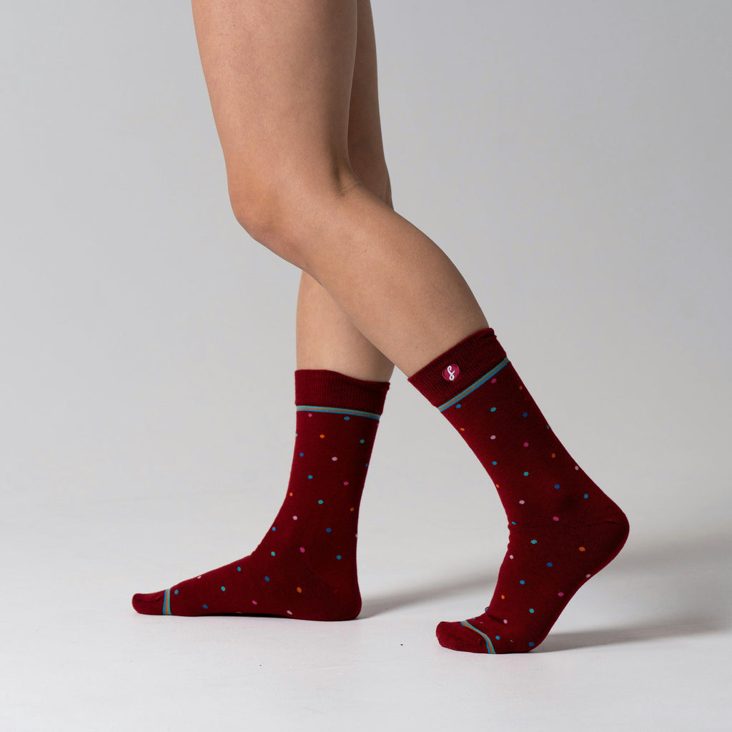 Maroon Cosmic Polka Dots
