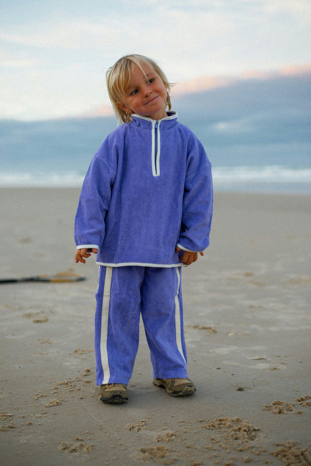 Mini Terry Jumper Zip in Lavender