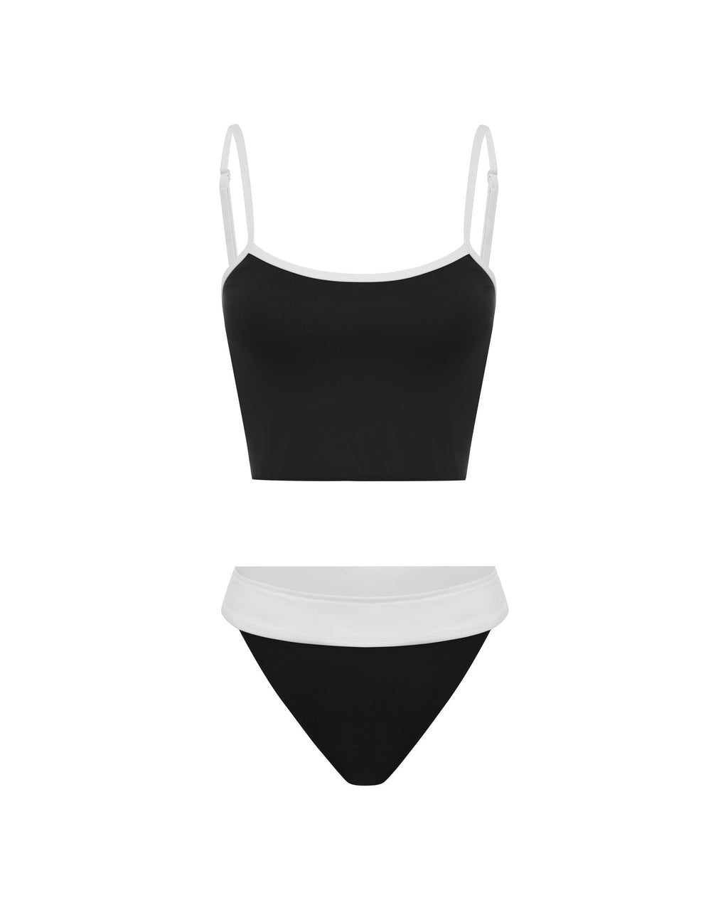 THE CONTOUR BIKINI PANT - BLACK & WHITE