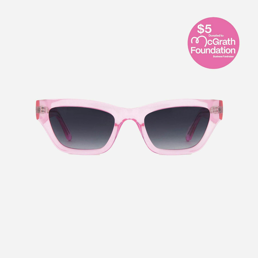 Valencia Junior  - Gloss Translucent Pink Gradient Grey Lens
