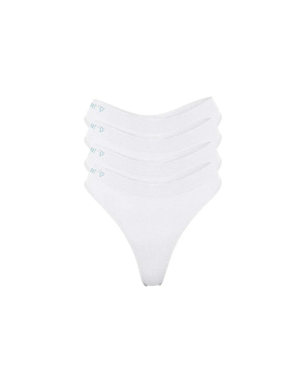 Cheeky Modal G-String Underwear 4 Pack - White