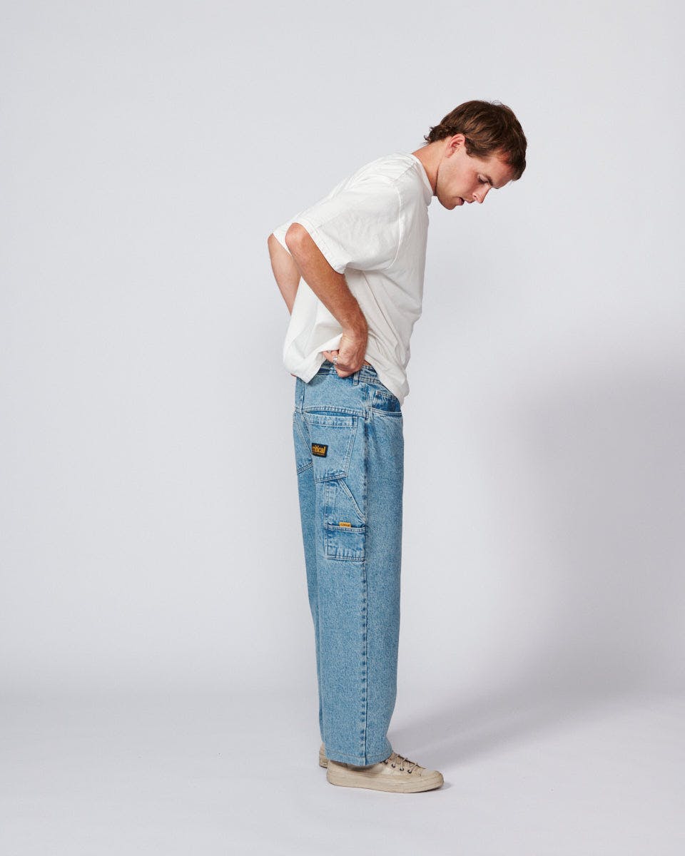 Peaty 5 Pocket Denim Carpenter Jean - Washed Blue