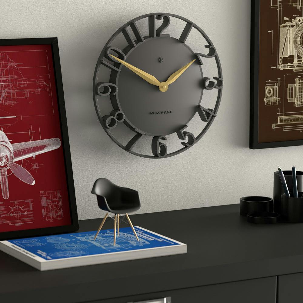 Newgate Time Traveller Wall Clock-Grey