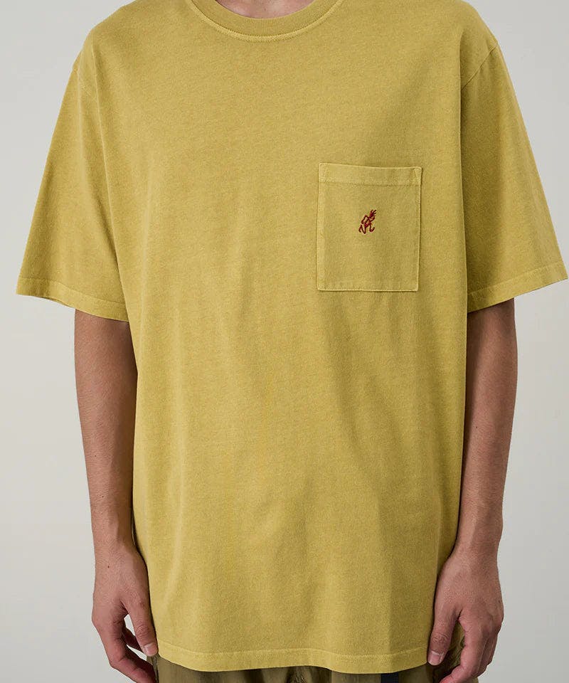 Gramicci One Point Pocket Tee in Sulphur Pigment