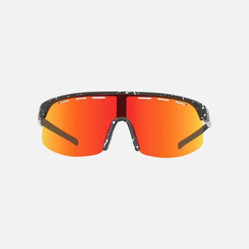 Velocity - Frame: Matte Black Splatter Paint   Lens: Grey with External Red Iridium plus Venting
