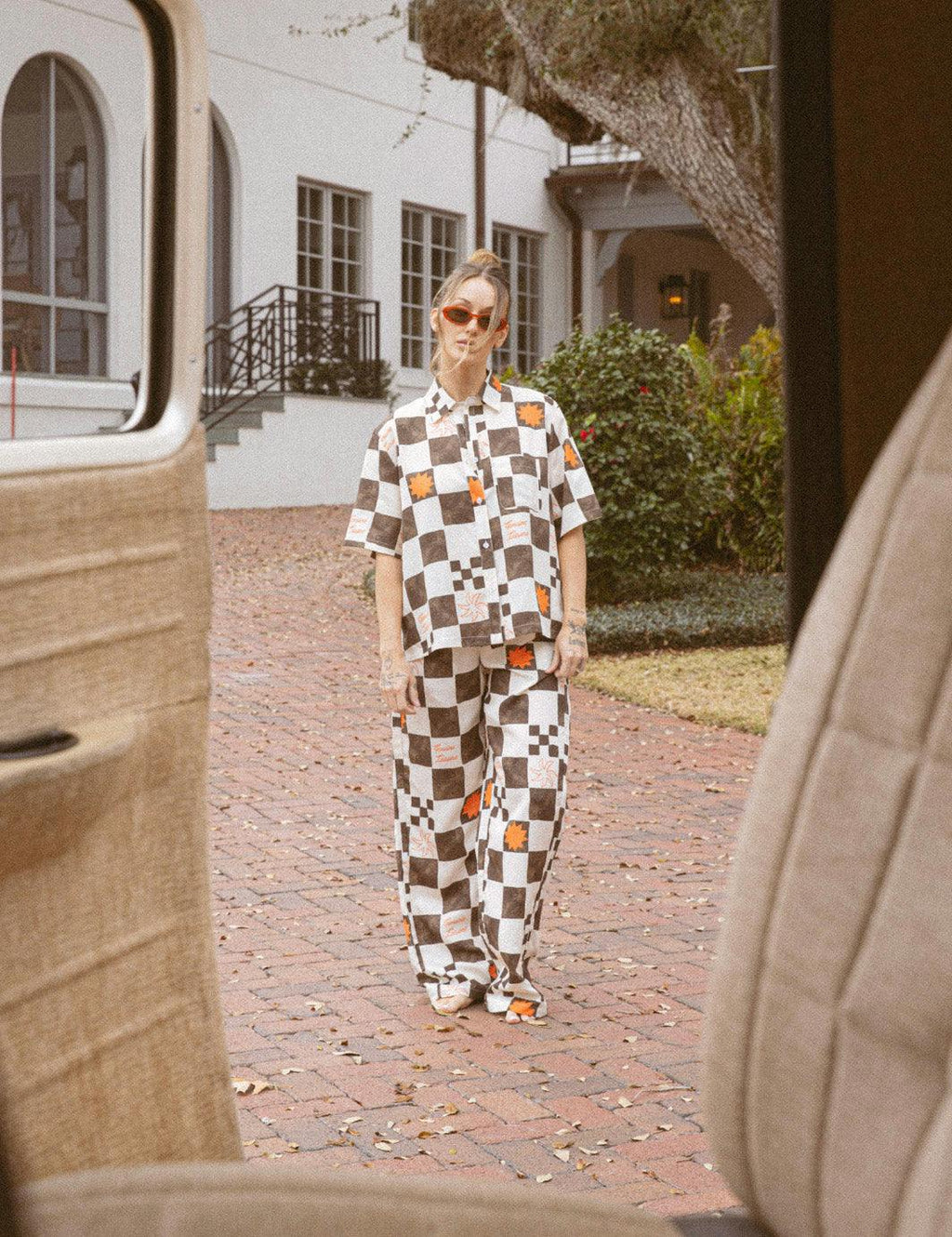 Check Crop Buttonup - Brown