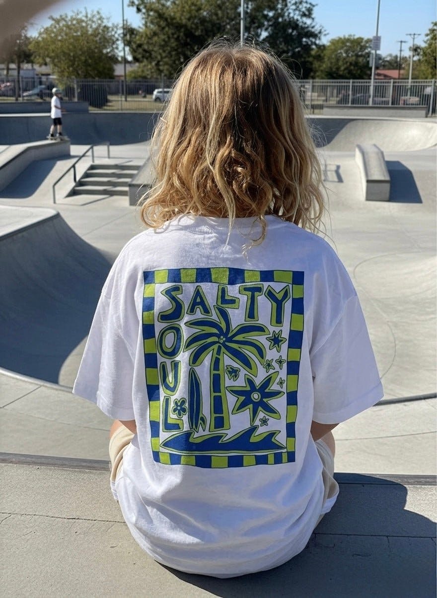 Salty Soul Kids White Tshirt