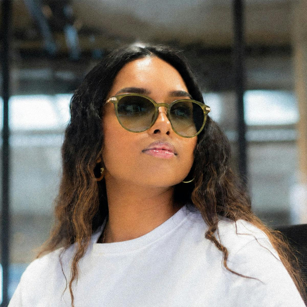 Dahlia - Olive Translucent Frame Sunglasses