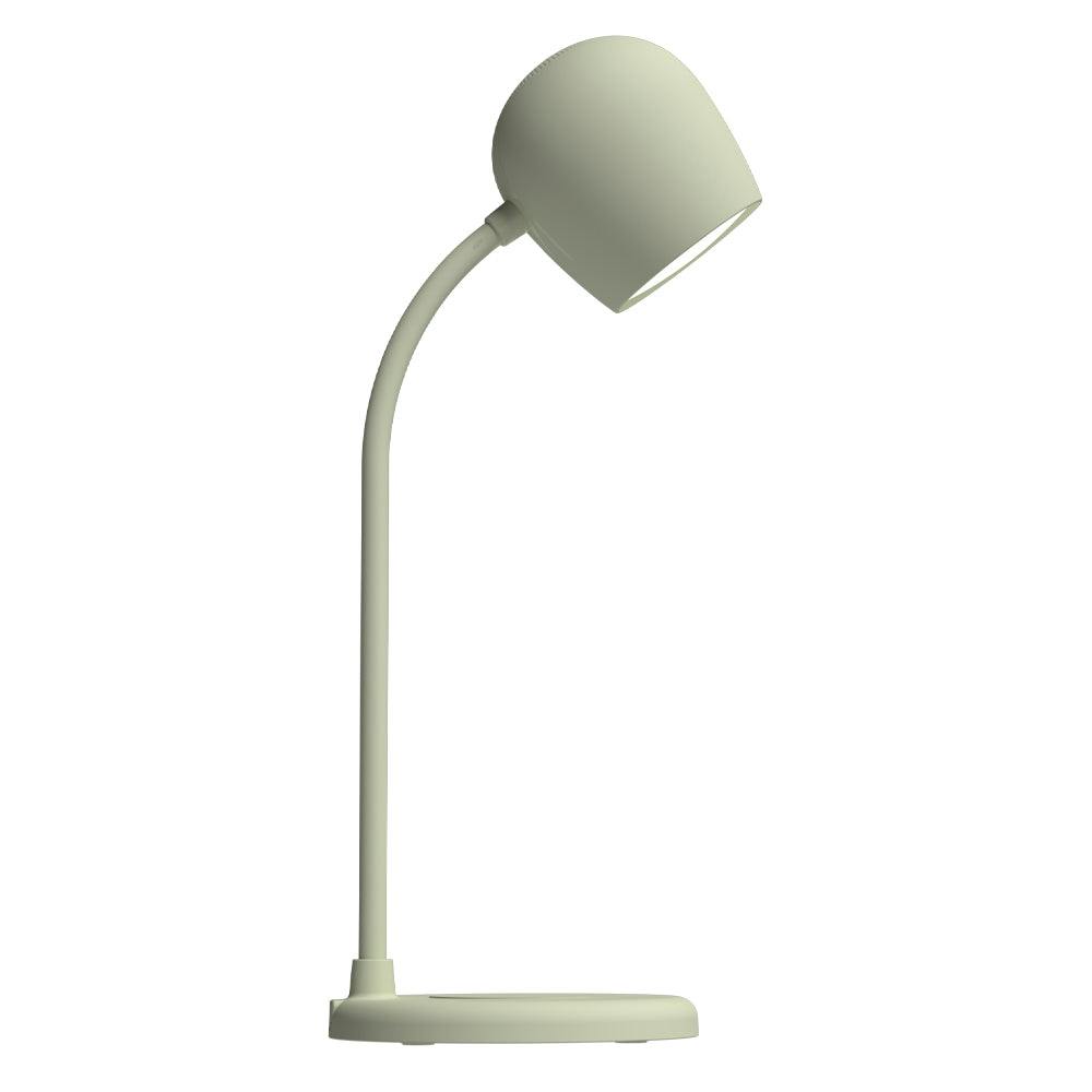 Kreafunk Ellie Lamp W/ Qi Charger And Bluetooth Speaker - Dusty Olive