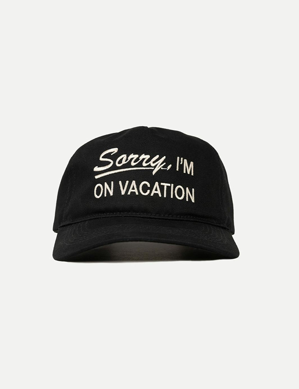 Sorry On Vacation Hat - Black