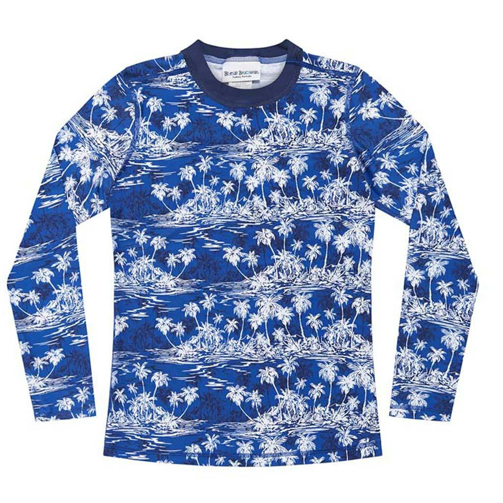 Long Sleeve Rash Top  - Hawaiian Palms