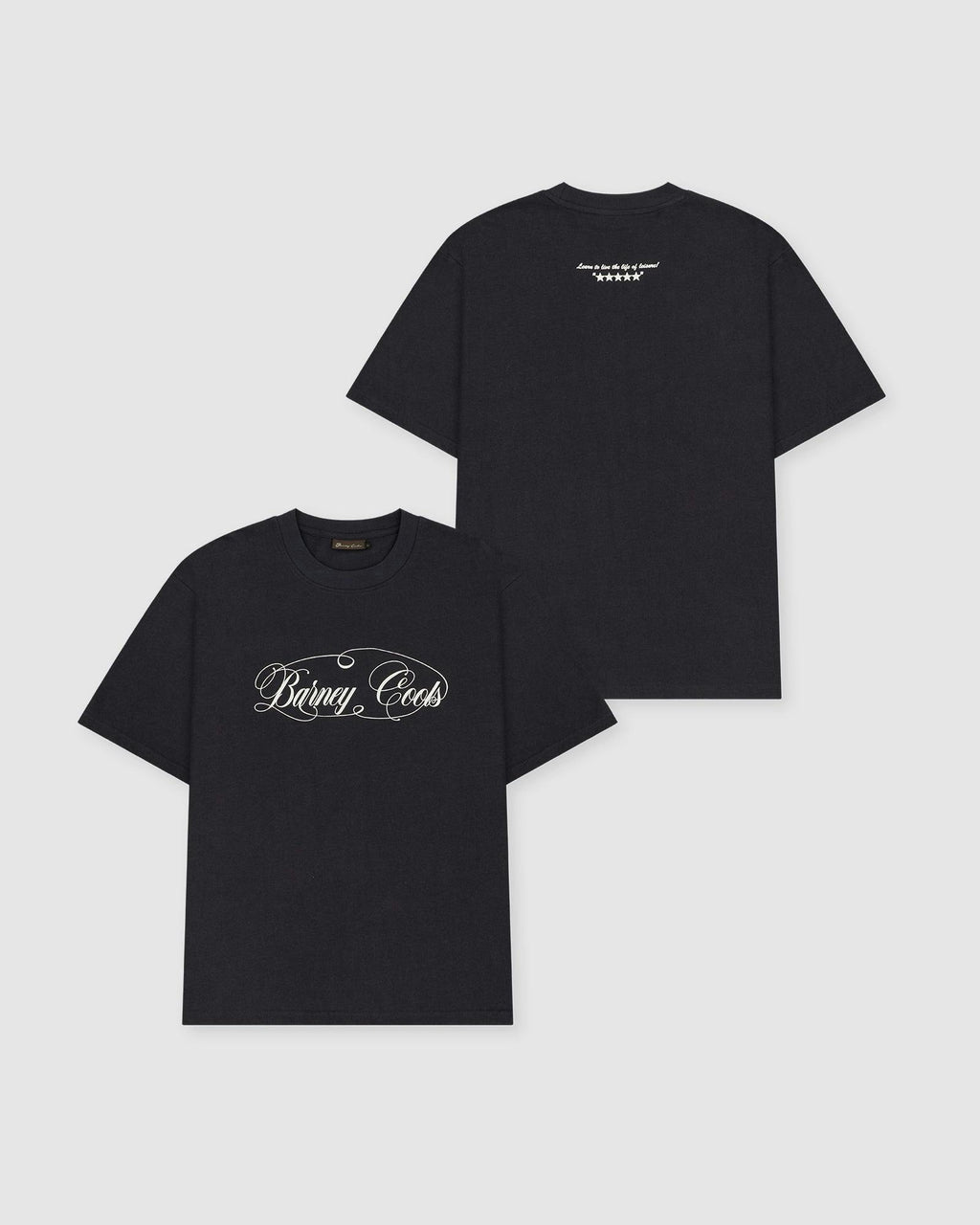 Script Crop T-shirt Aged Black