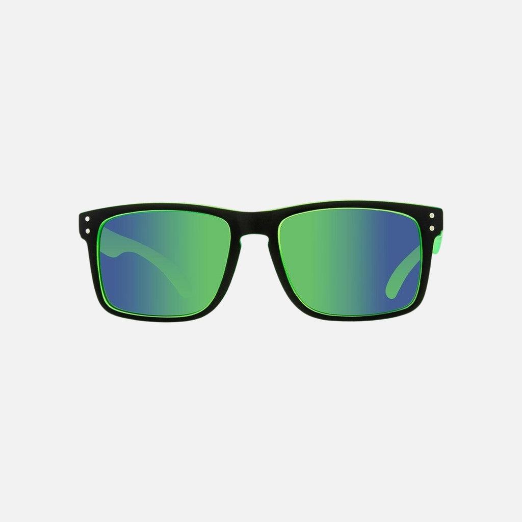 Goblin - Polarized Iridium Matte Black / Green Frame Sunglasses
