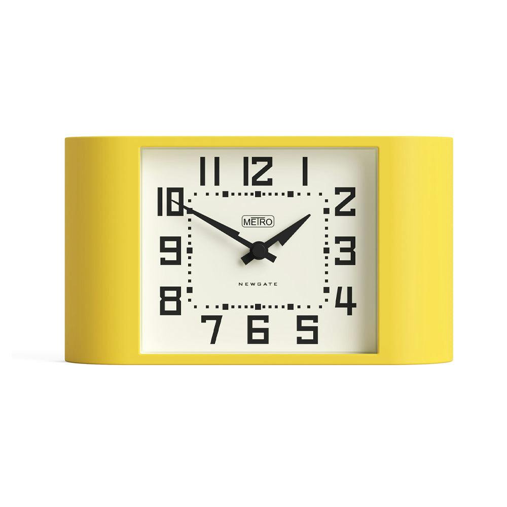 Newgate Mini Metro Mantel Clock-Yellow