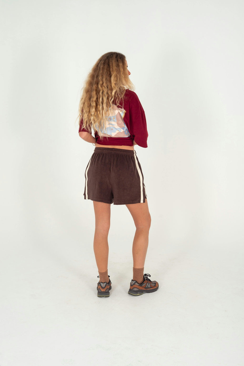 Terry Towelling Shorts Chocolate