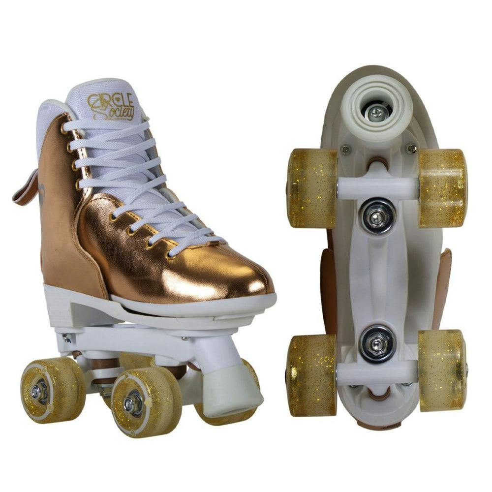 Bravo Sports Circle Society Metallic Rose Gold Roller Skates Size 3-7