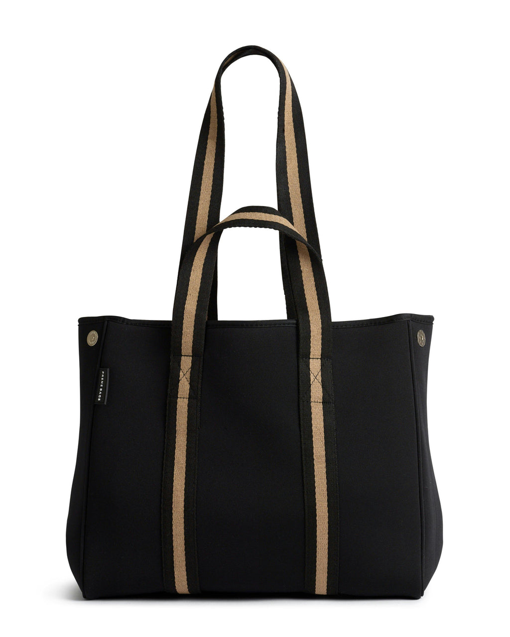 Prene | The Gigi Bag (BLACK/BEIGE) Neoprene Tote Bag