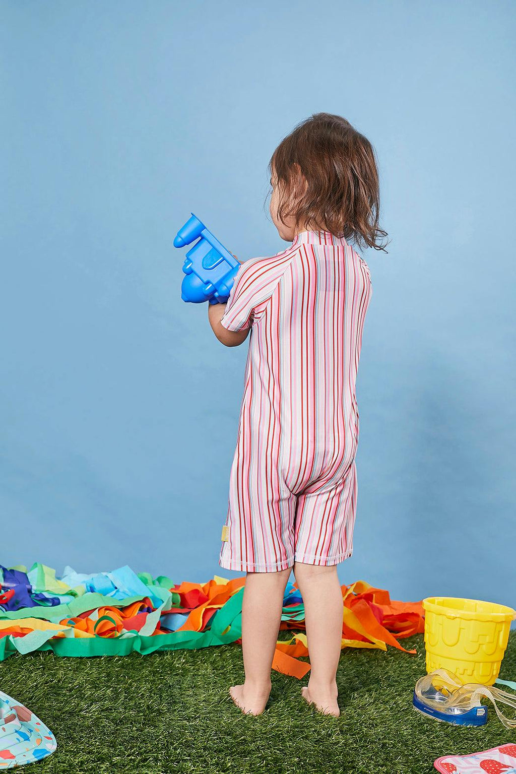 Tyoub Kids Short Sleeve Explorer Sunsuit Gelato Stripe
