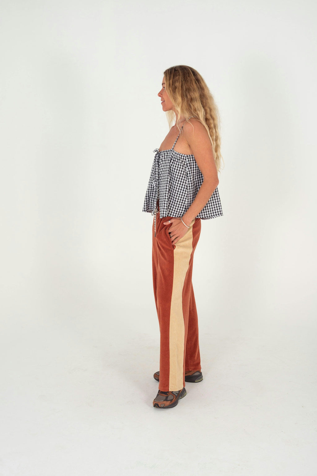 Après Surf Panel Pant in Rust & Cream
