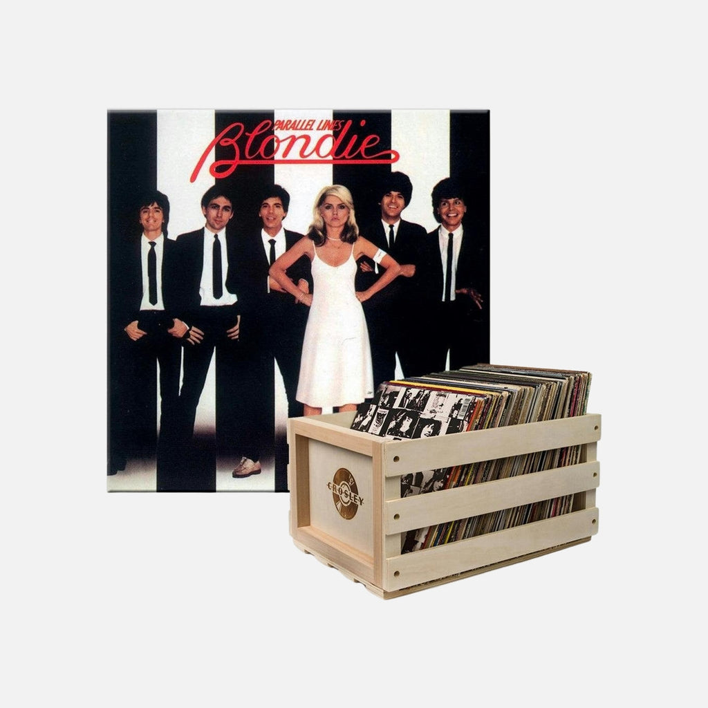 Crosley Record Storage Crate & Blondie - Parallel Lines - Vinyl Album Bundle