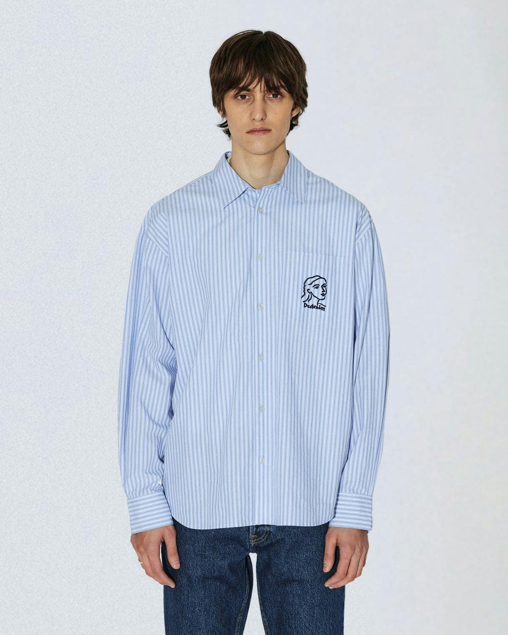 Wes Shirt - Lt Blue Stripe Draw