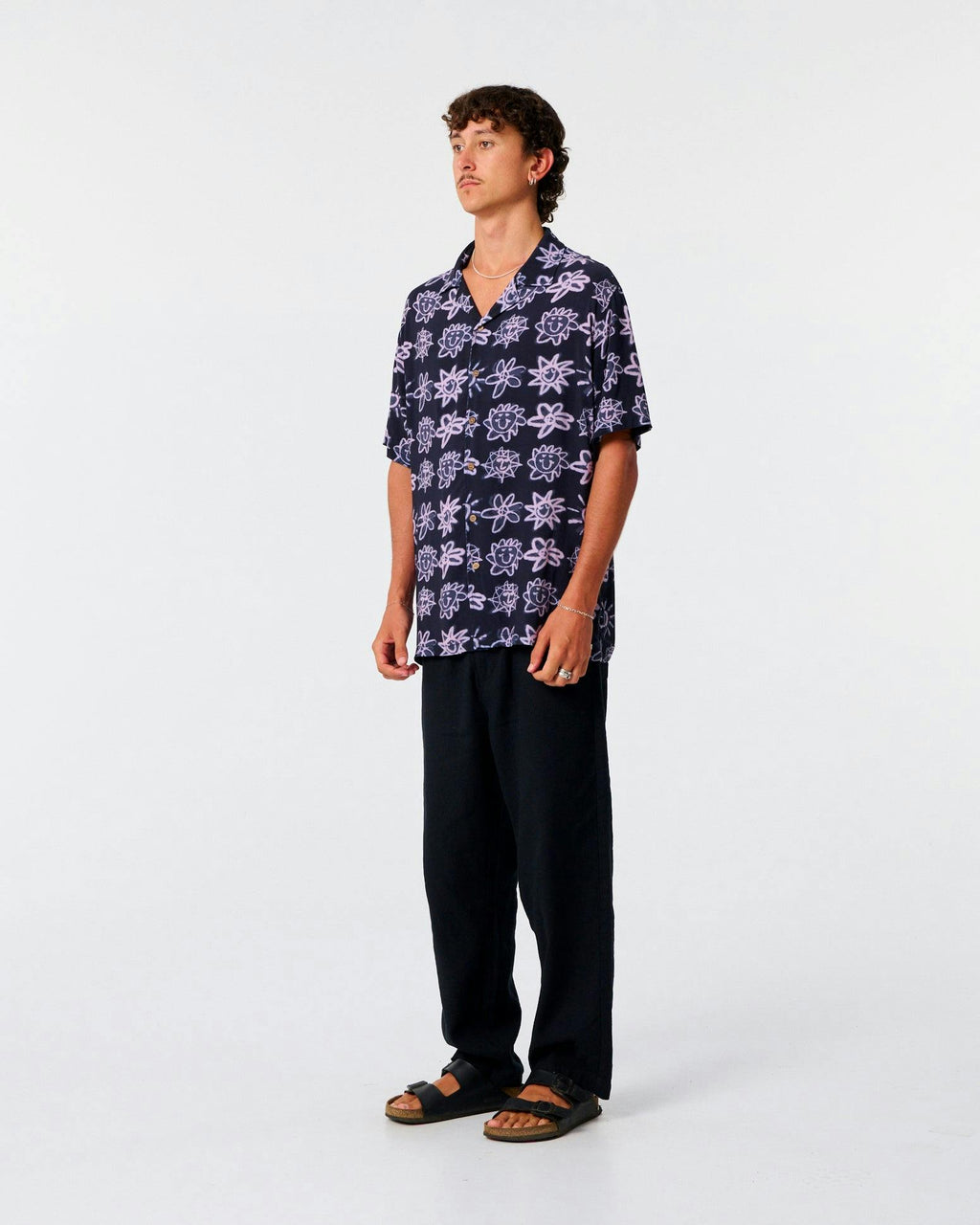 Mojo Short Sleeve Rayon Shirt - Vintage Black