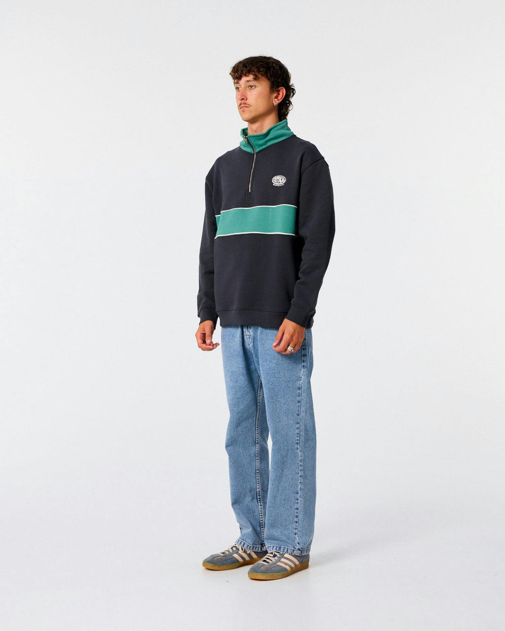 Blade Quarter Zip Crew - Vintage Black