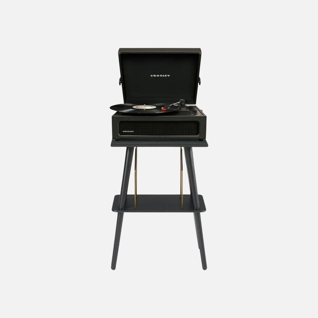 Crosley Voyager Bluetooth Portable Turntable + Crosley Turntable Stand Bundle - Black