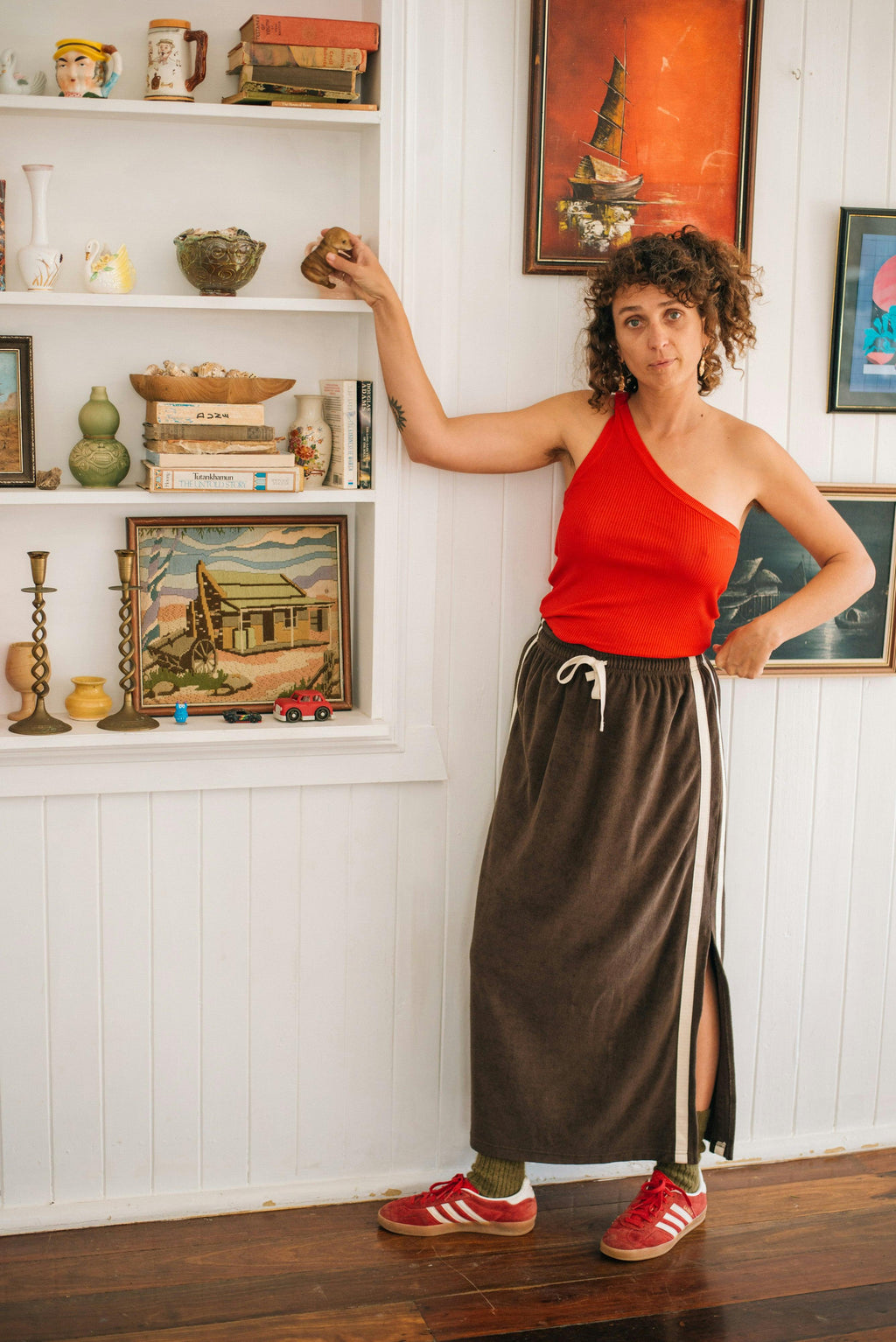 Terry Long Skirt Chocolate