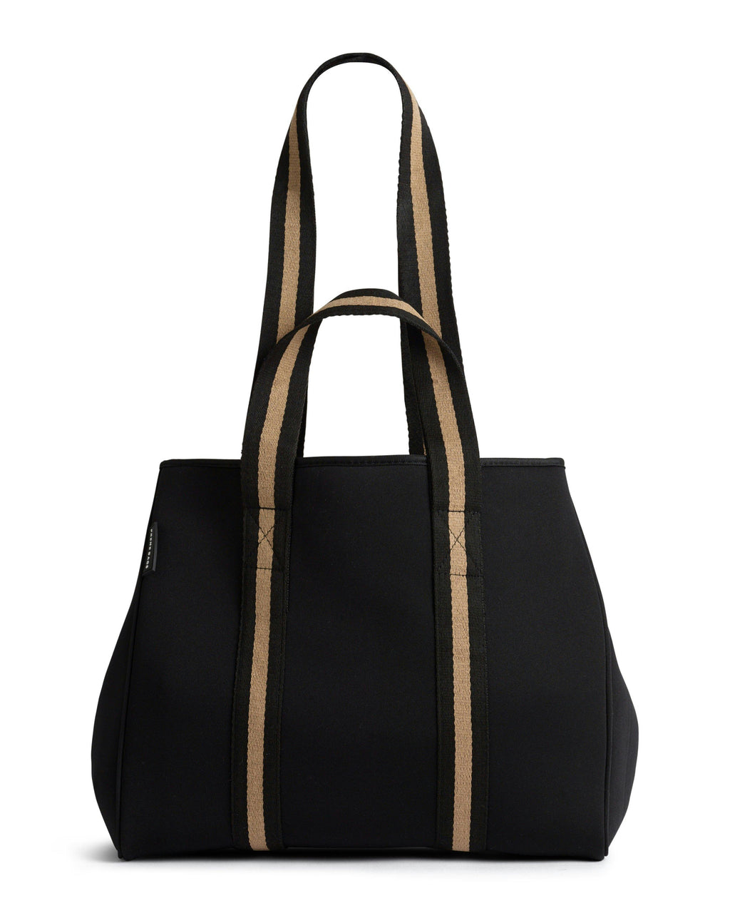 Prene | The Gigi Bag (BLACK/BEIGE) Neoprene Tote Bag
