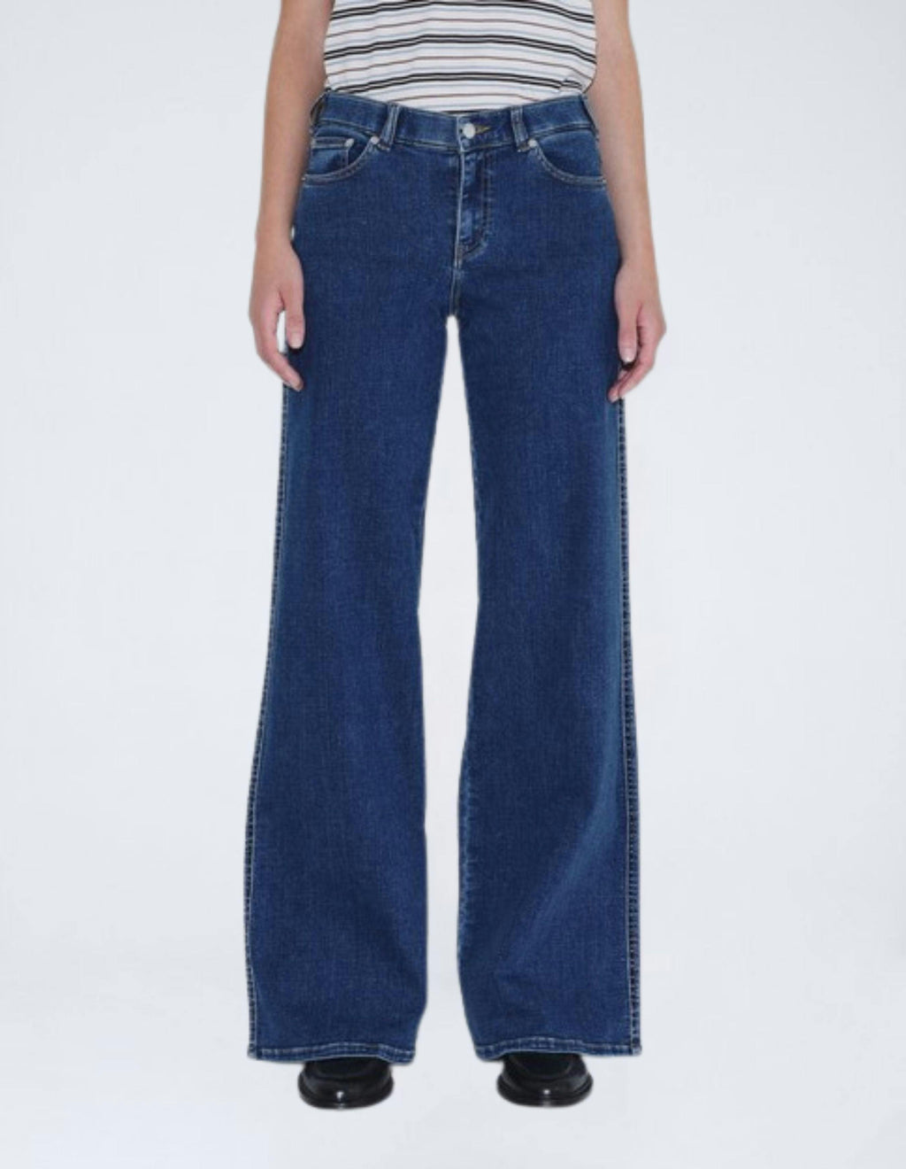 Zila Mid Wide Jeans - Vale Mid Plain